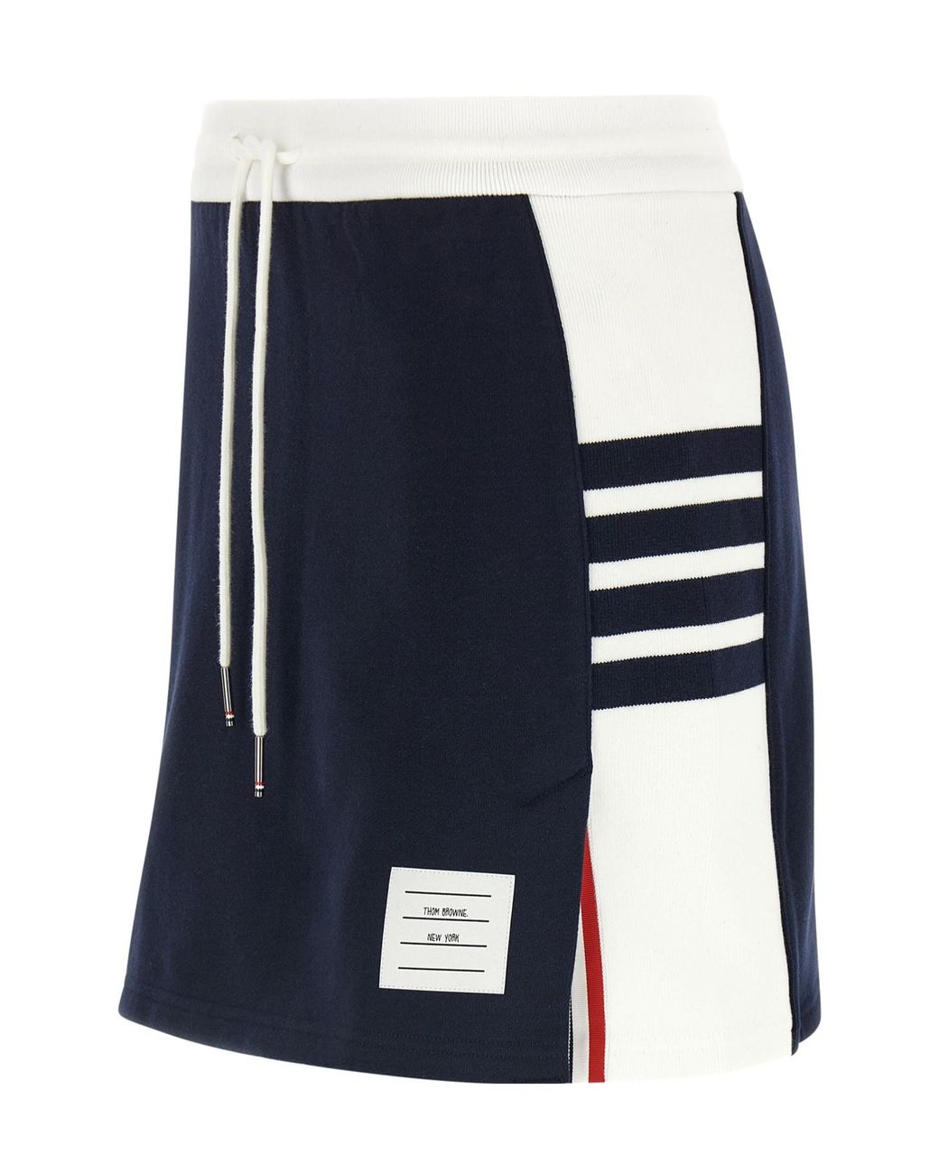 Thom Browne Blue Classic Four Stripe Knit Mini Skirt