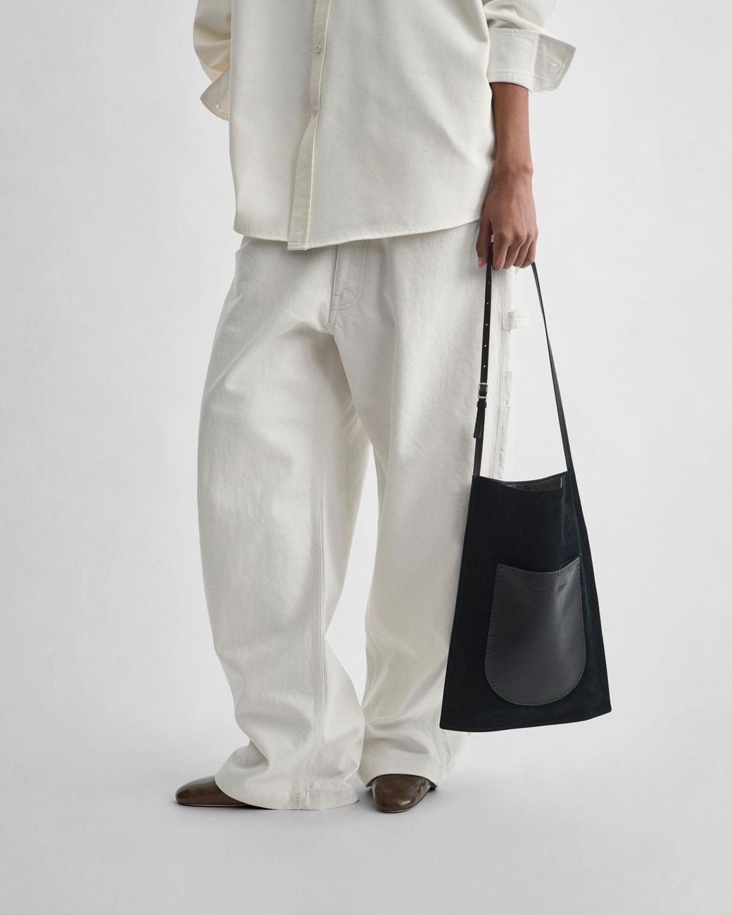 Phoebe Philo White Belt Loop Jeans