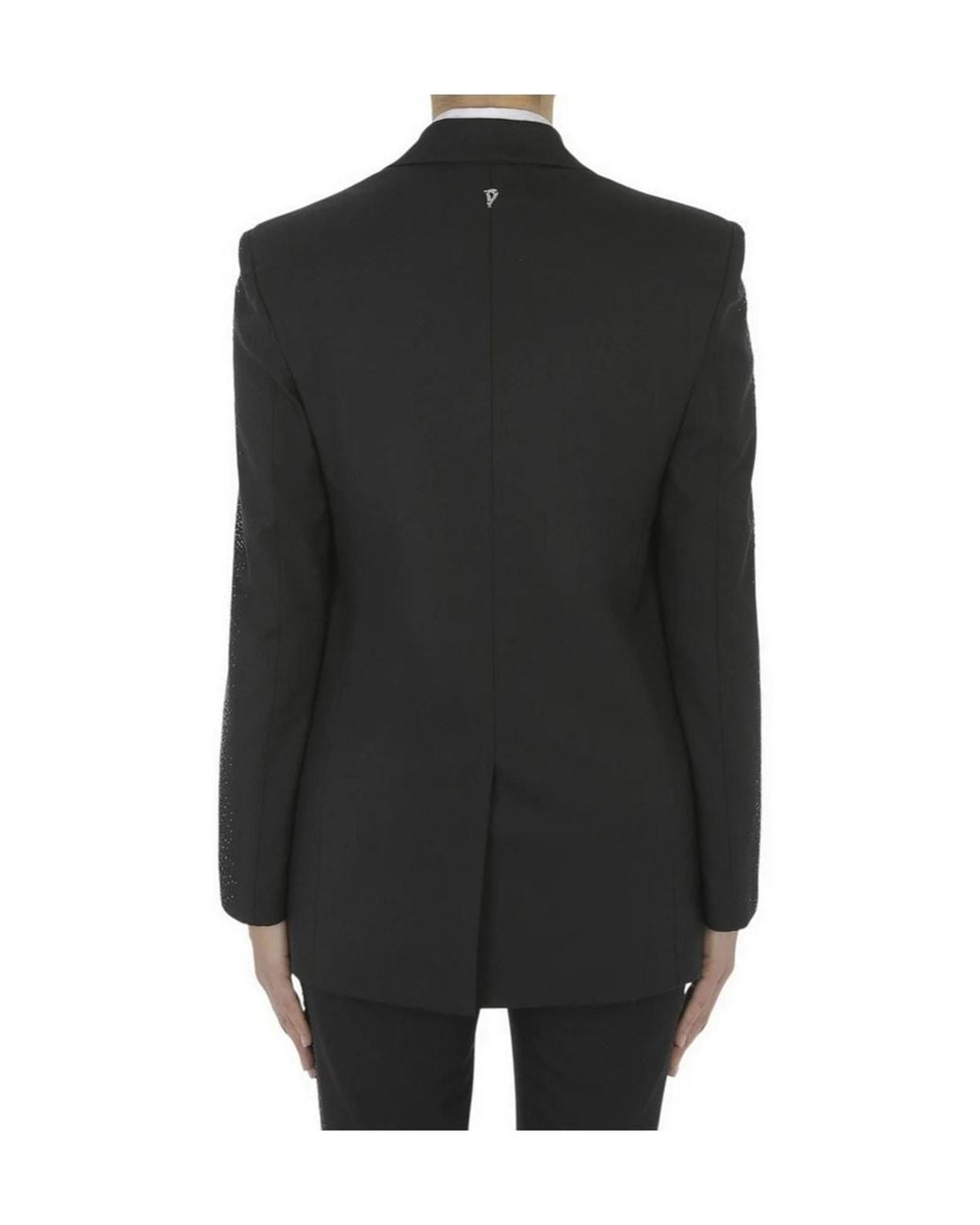 Dondup Black Double-Breasted Long-Sleeve Blazer