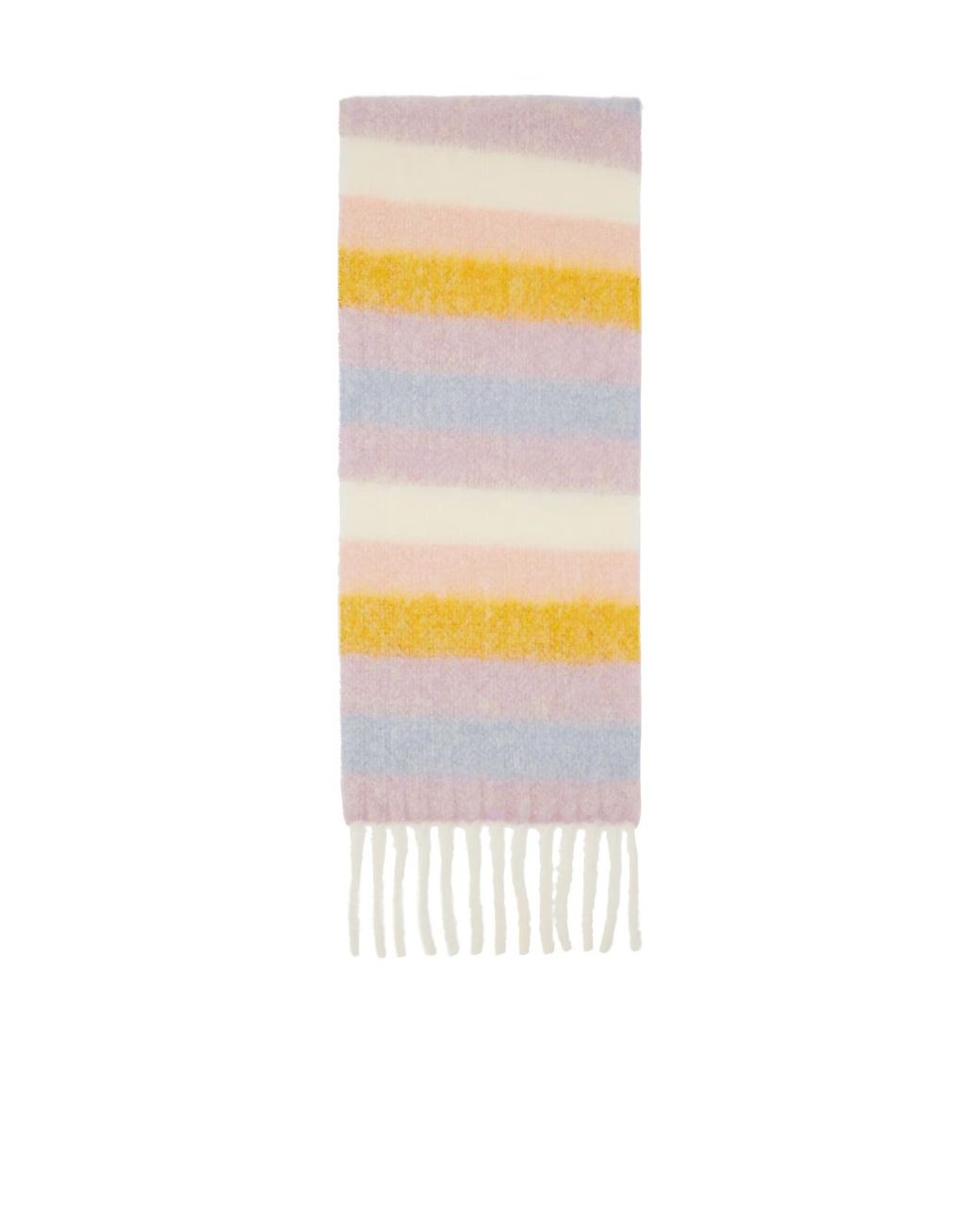 A.P.C. White Multicolored Striped Scarf