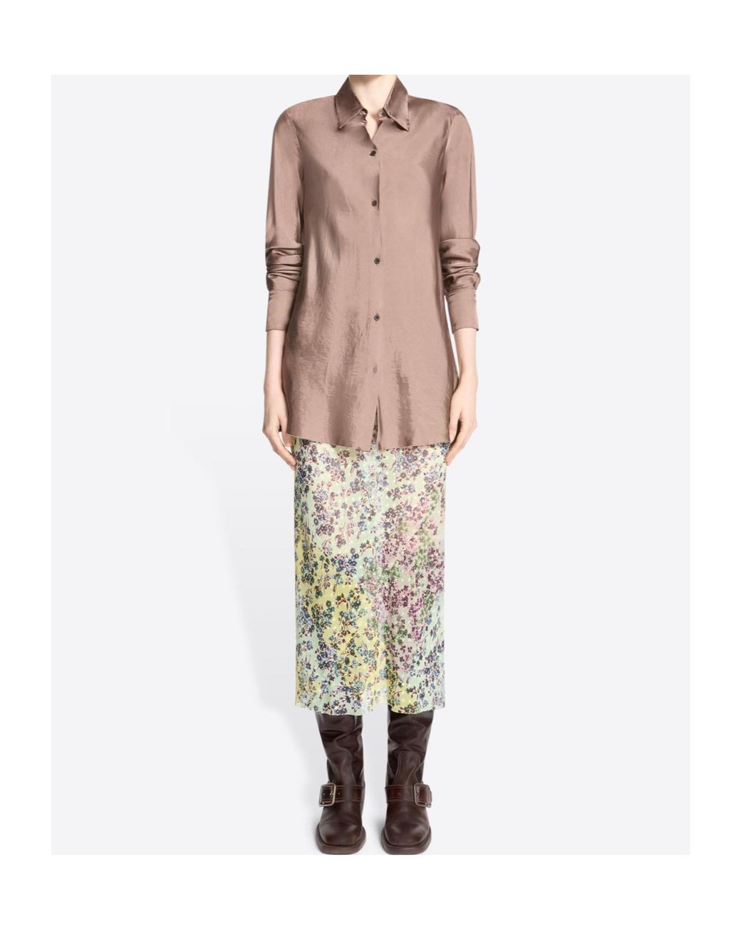 Dries Van Noten Pink Calima Long-Sleeved Shirt