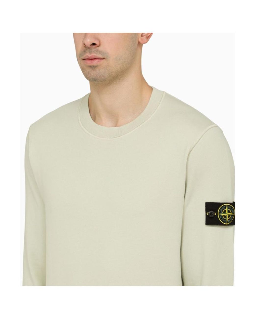 Stone Island Natural Compass Patch Crewneck Sweatshirt for men