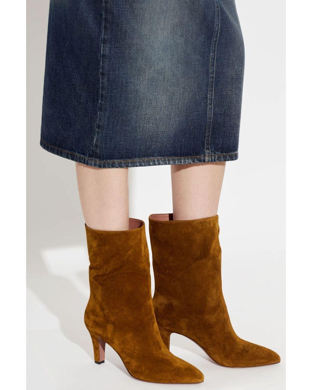 Paris Texas Brown 'Roxy' Heeled Ankle Boots