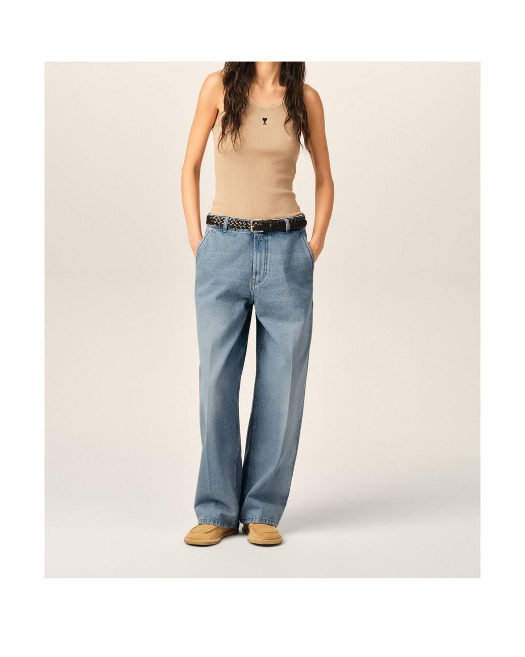 AMI Blue Ami Balloon Fit Jeans
