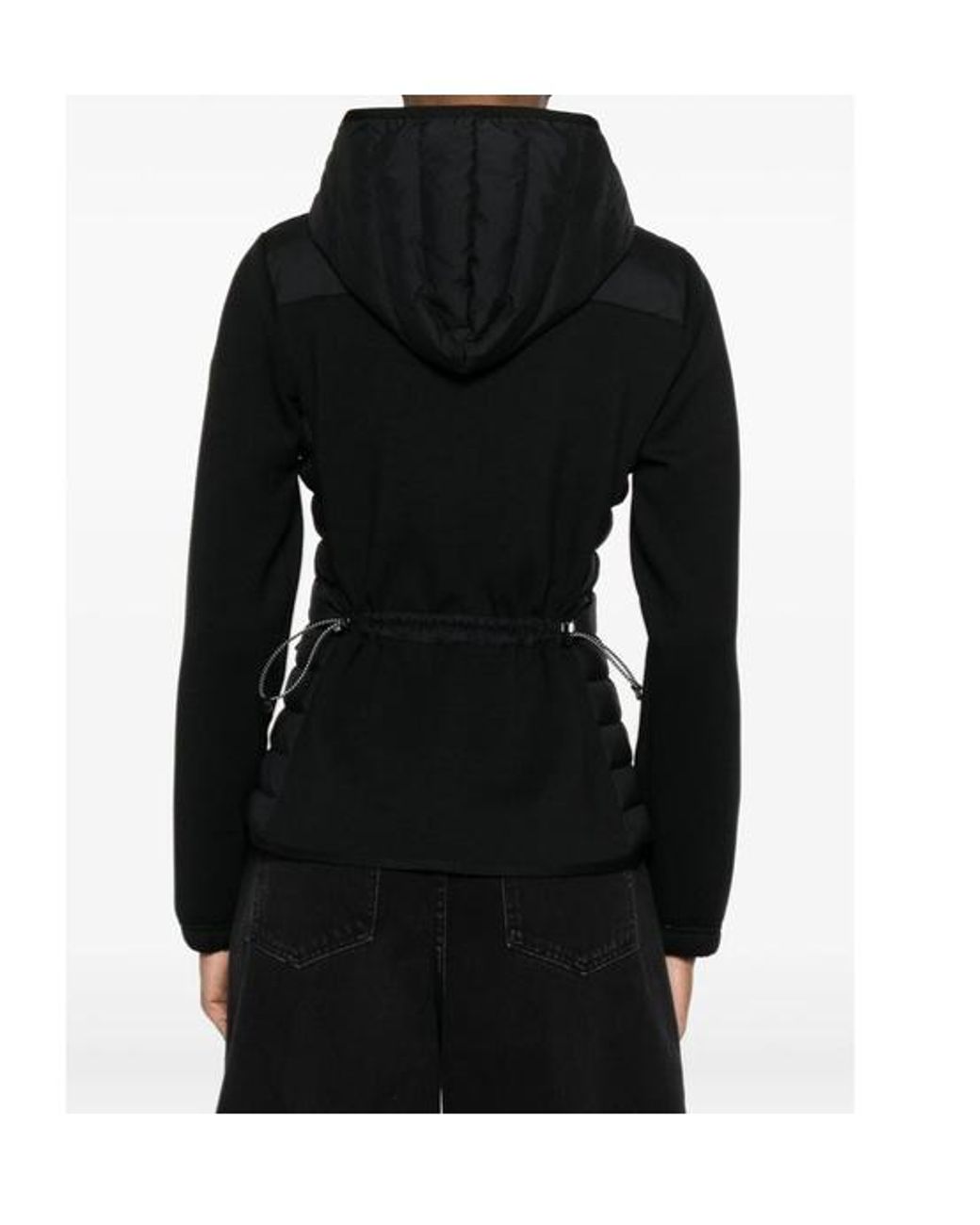 Moncler Black Grenoble Hooded Panelled Down Jacket