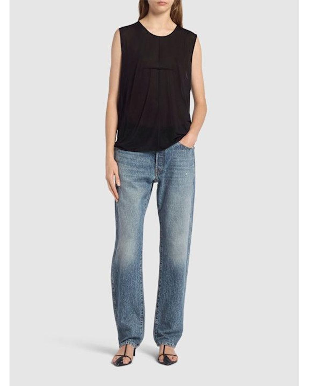 Khaite Blue Callum Denim Straight Jeans