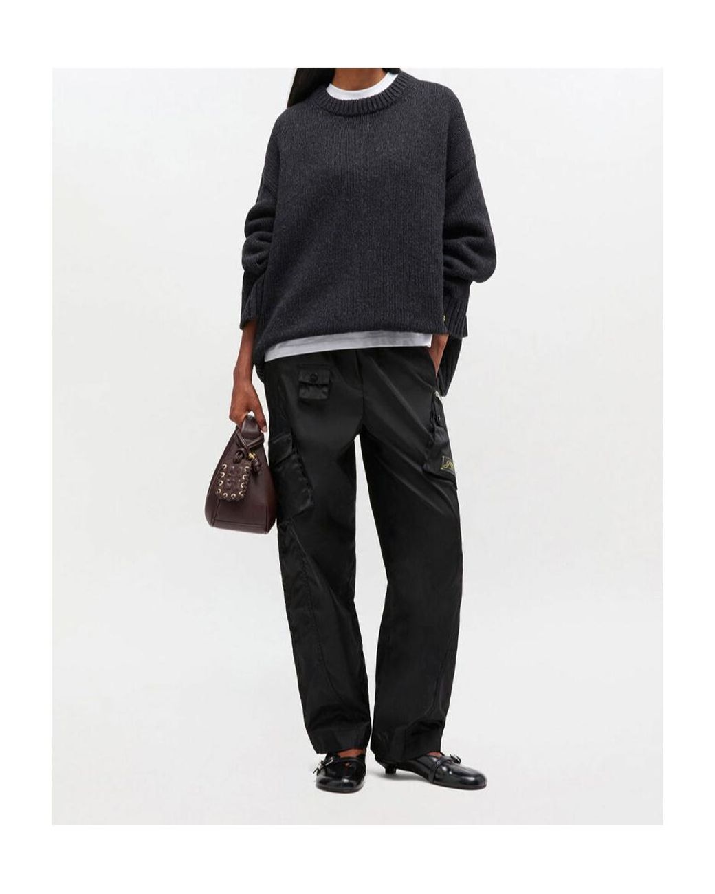 Ganni Blue Dark Wool Mix Jumper