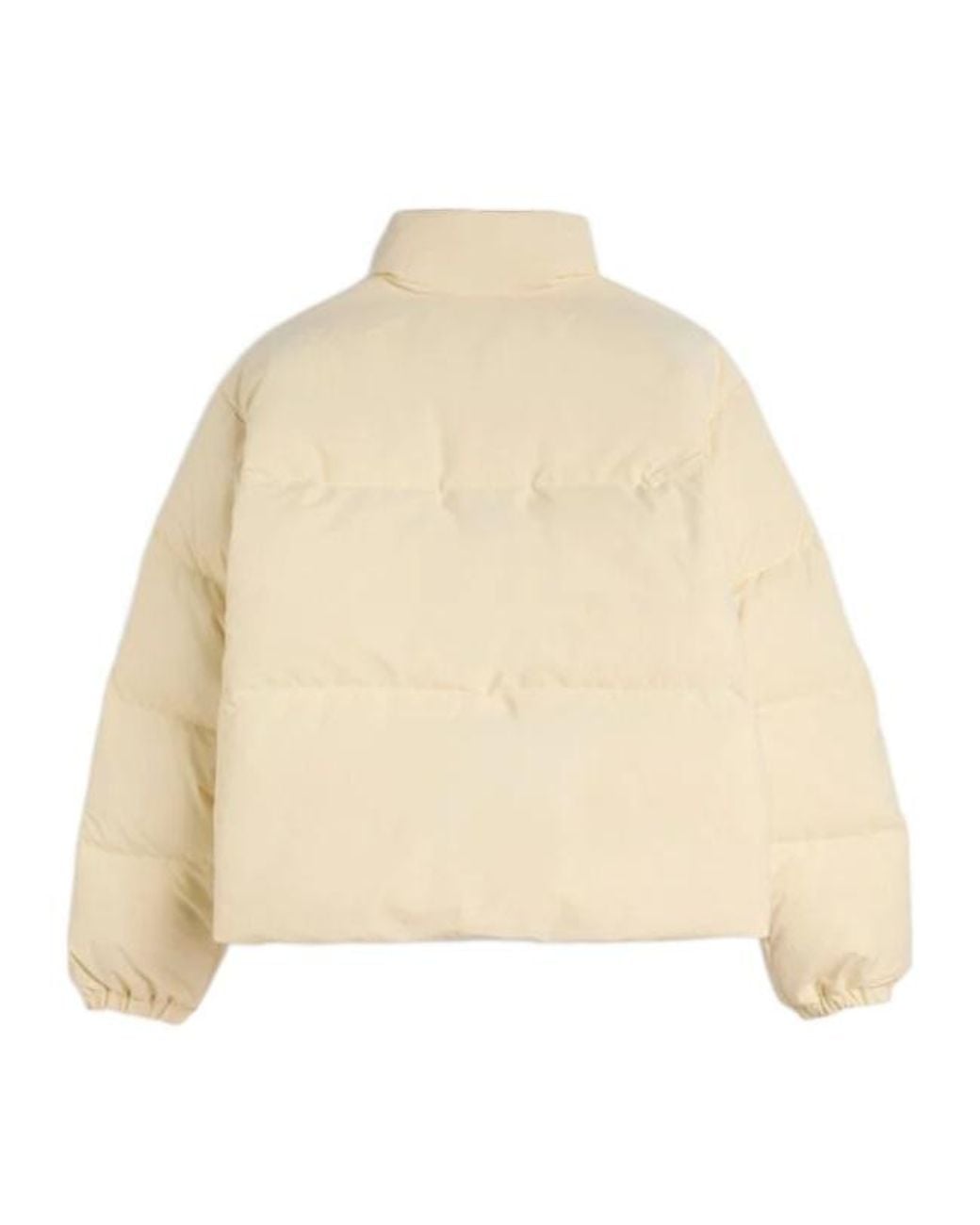 Jil Sander Natural Quilted Stand-Collar Down Jacket