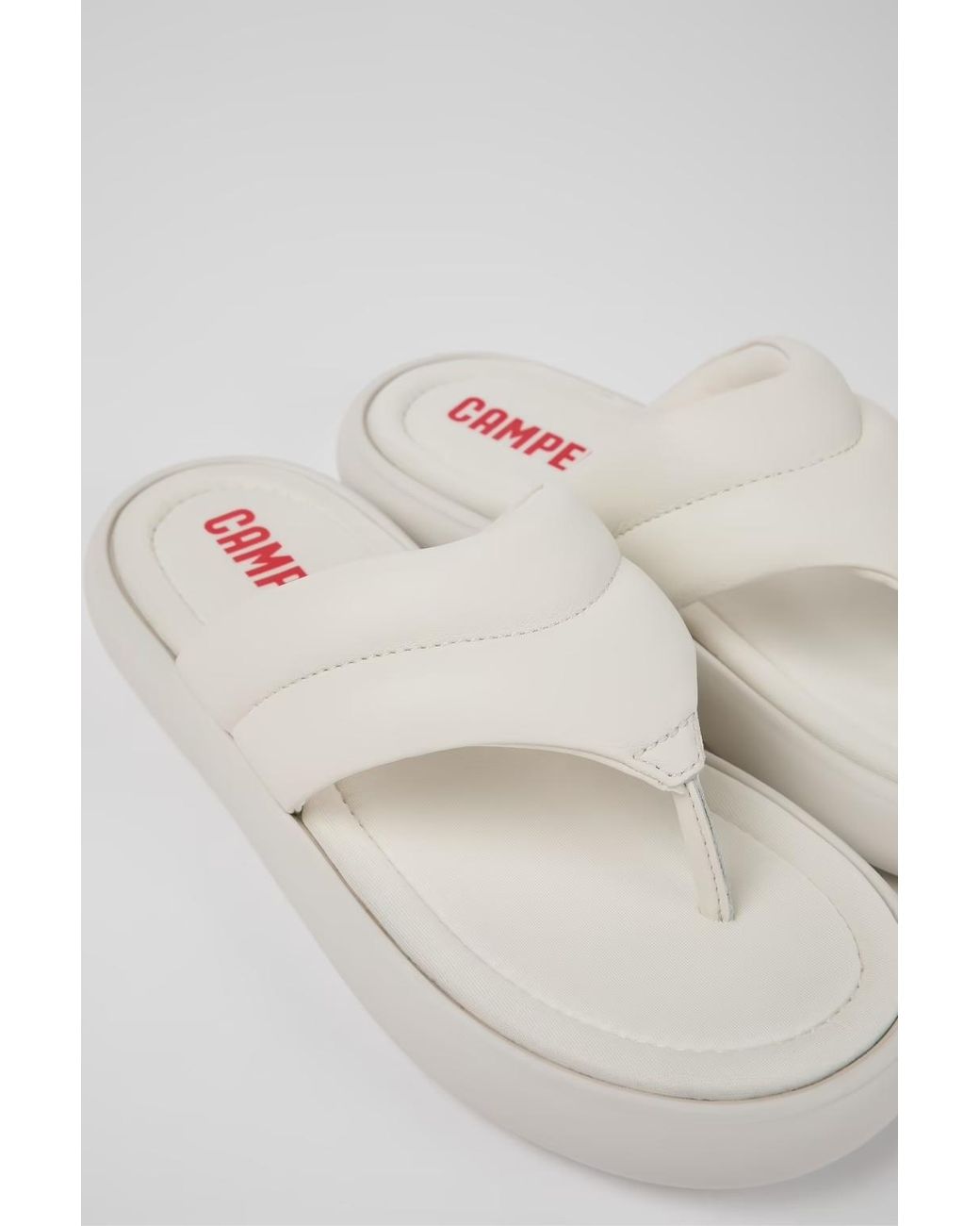 Camper White Pelotas Flota Padded Sandals