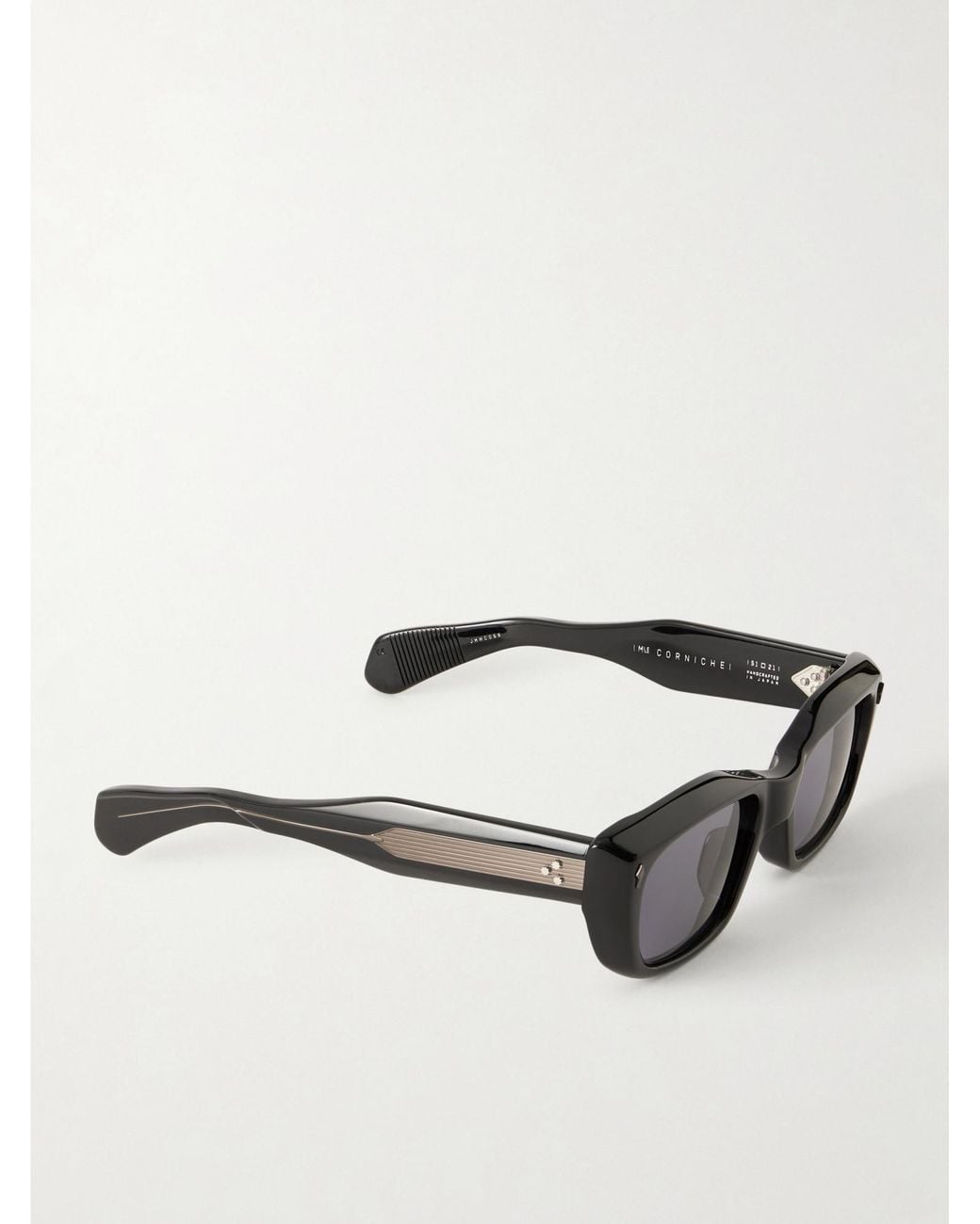 Jacques Marie Mage Black Corniche Square-Frame Sunglasses