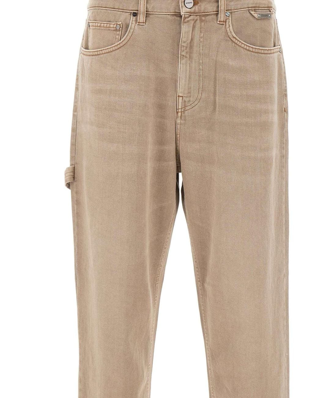 Iceberg Natural Denim Carpenter Pants for men