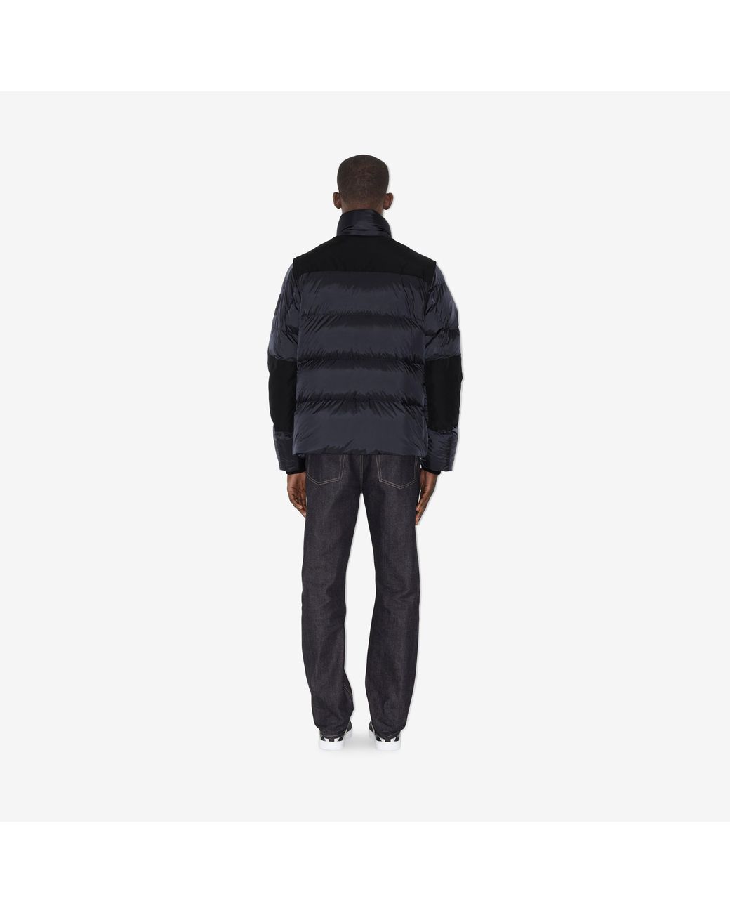 Burberry Black Logo-Patch Padded Jacket for men