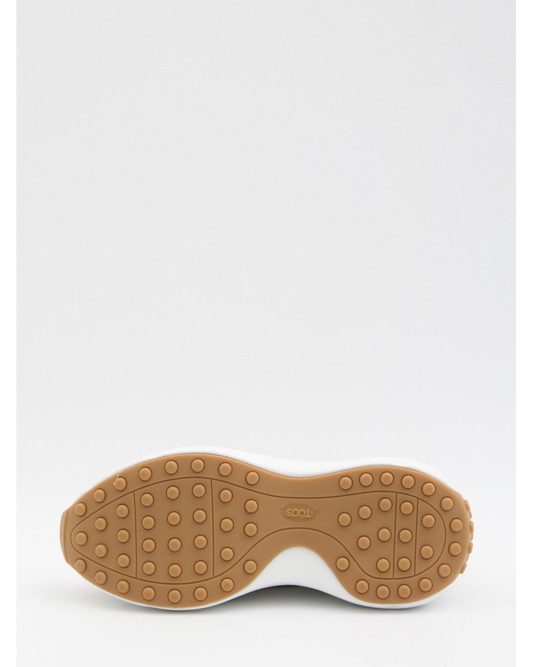 Tod's White Round-Toe Lace-Up Sneakers