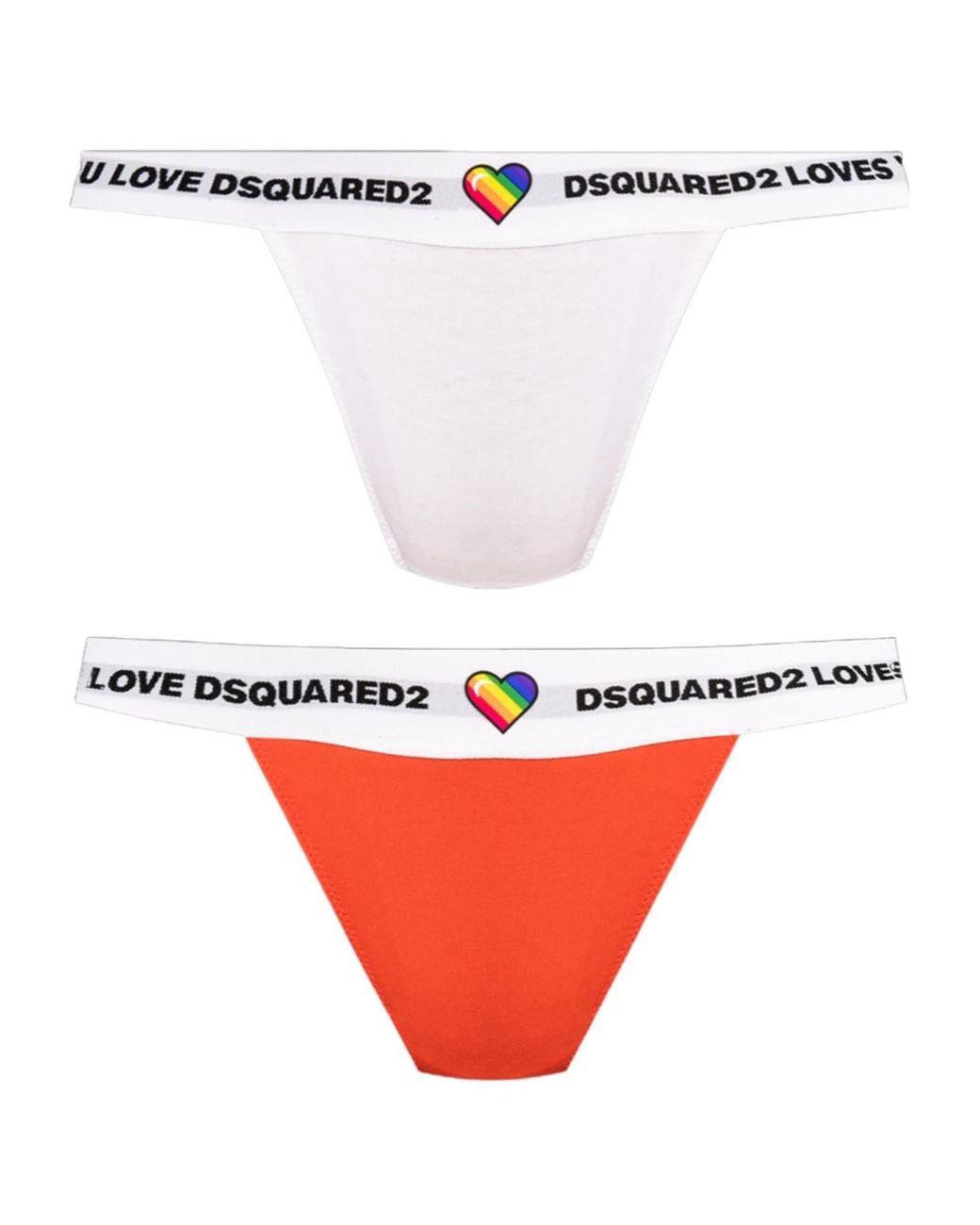 DSquared² Logo-Embroidered Two Pack Thongs