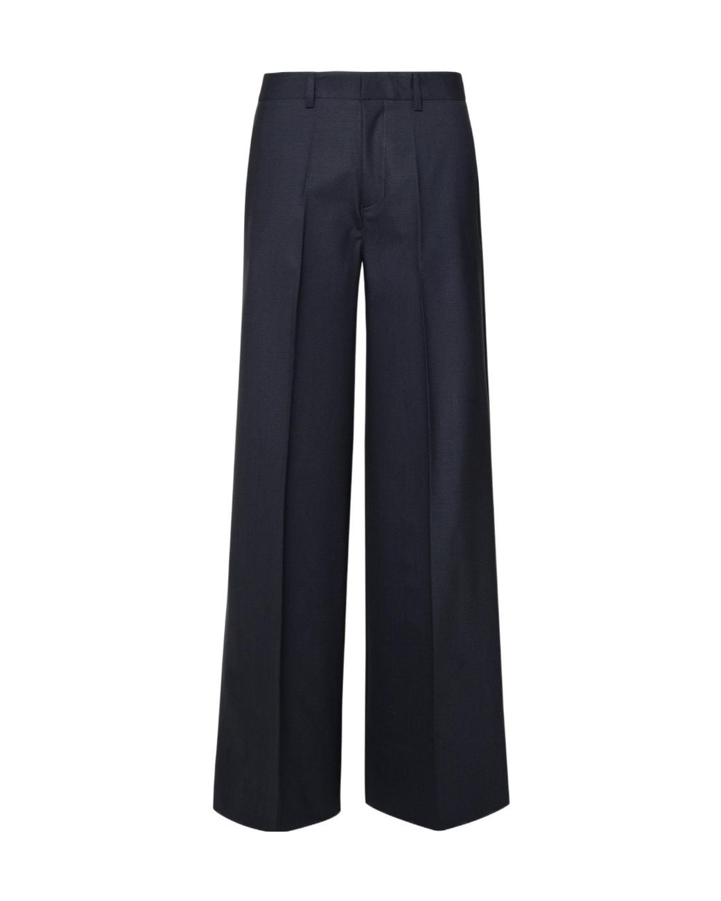 P.A.R.O.S.H. Blue Virgin Wool Straight-Leg Trousers