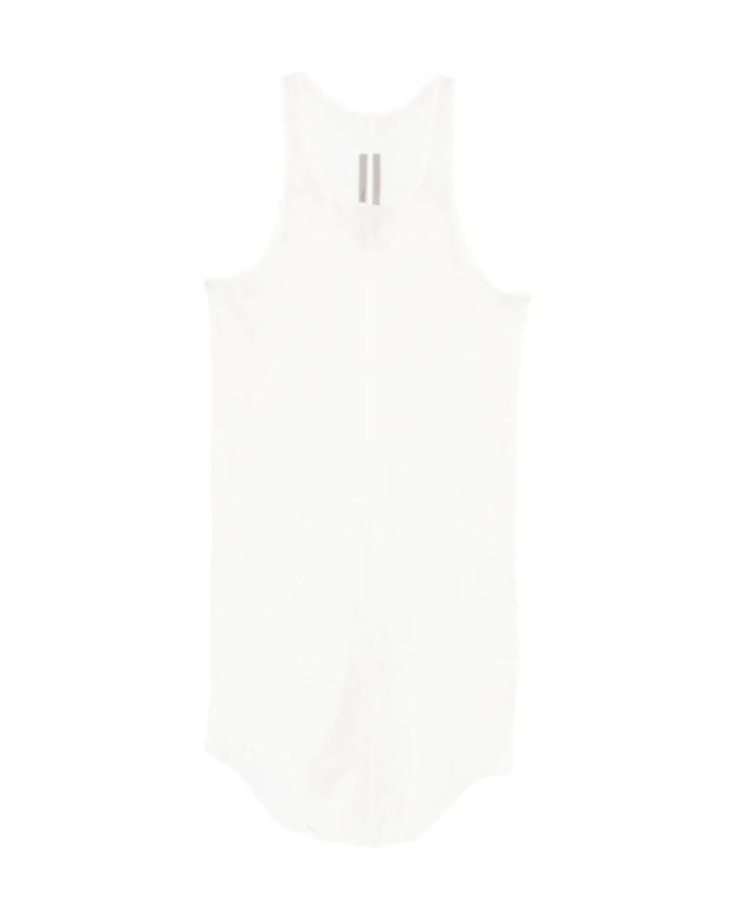 Rick Owens White Temple Basic Rib Tank Top for men