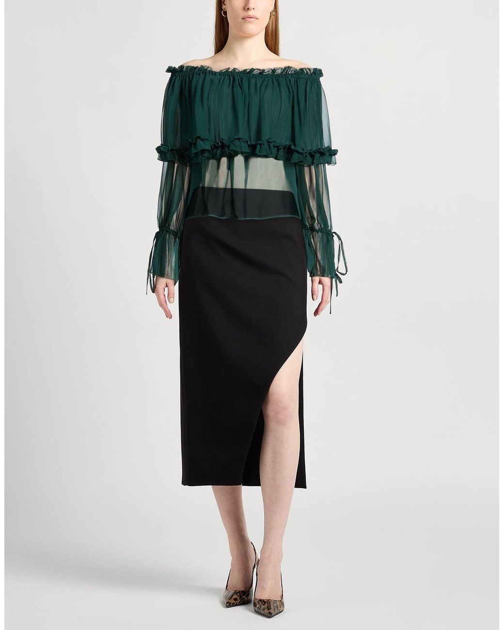 Saint Laurent Green Crop Top