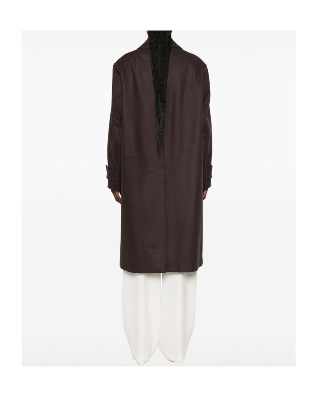 Barena Brown Single-Breasted Notched-Lapels Coat