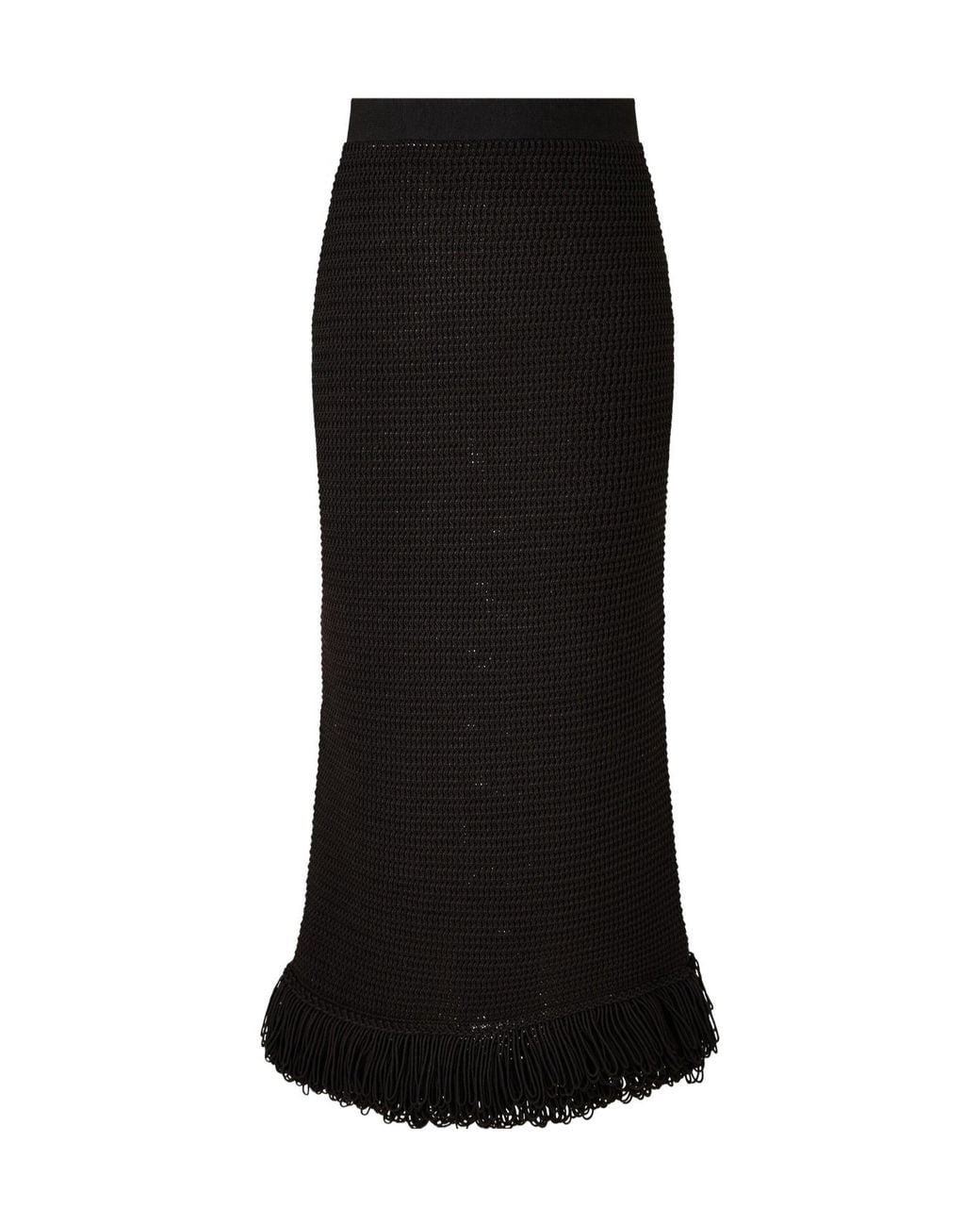 Bottega Veneta Black Simple Middle Skirt