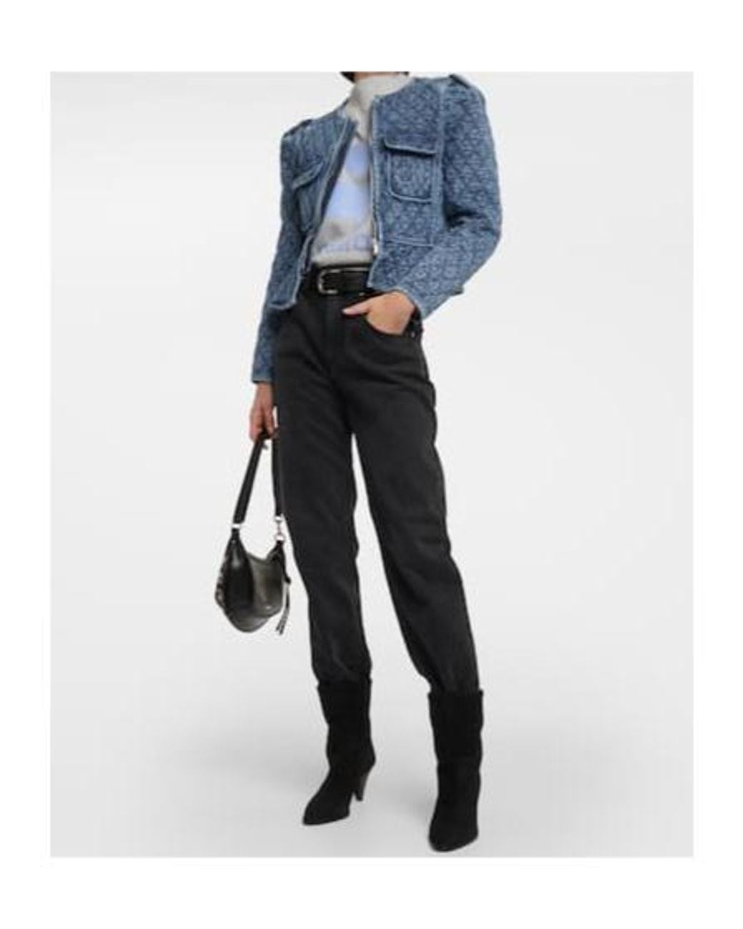Isabel Marant Blue Quilted Denim Jacket