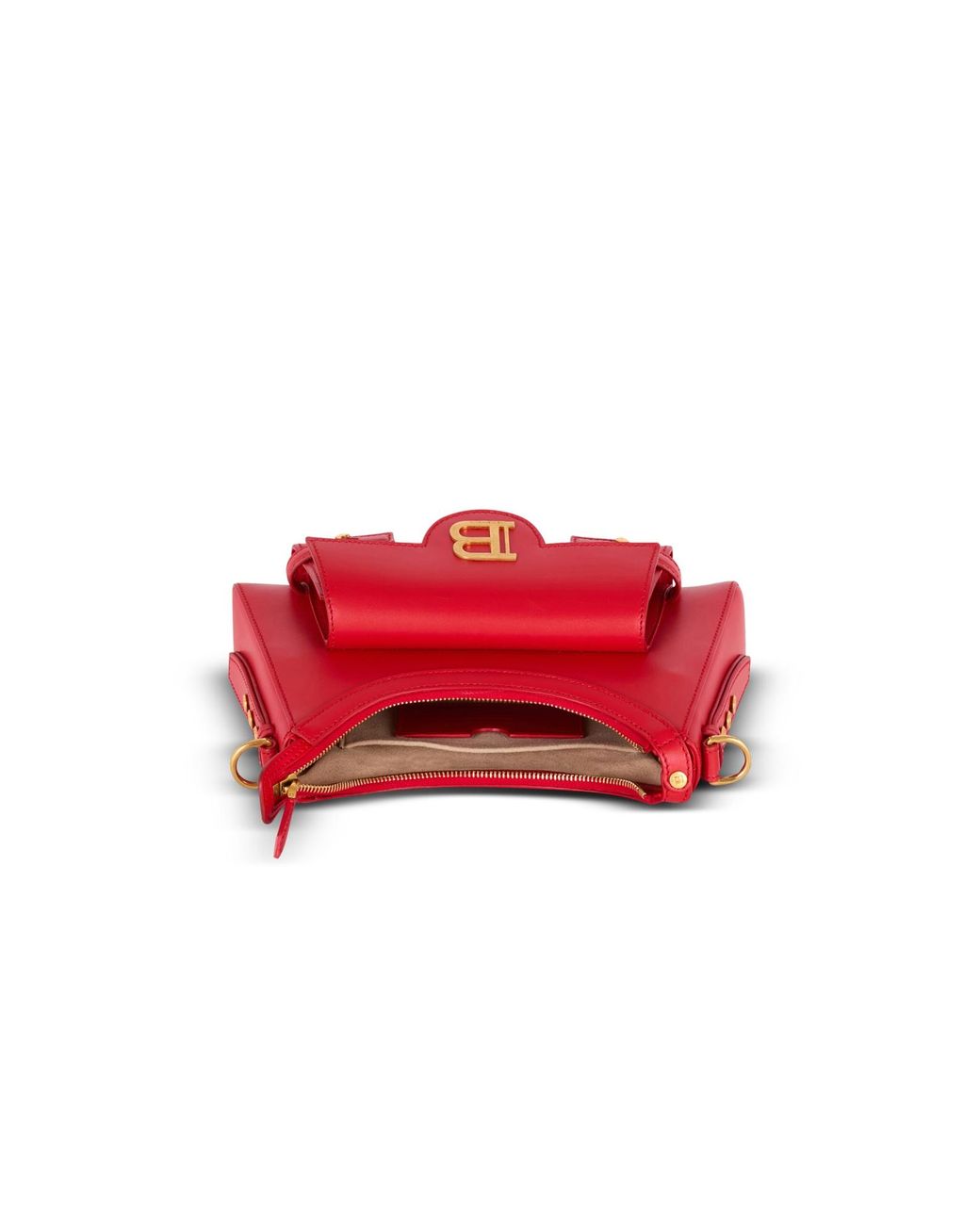 【送料&関税込】Balmain B-buzz Hobo Leather Shoulder Bag Red Balmain B-buzz Hobo Leather Shoulder Bag Red Color | italist