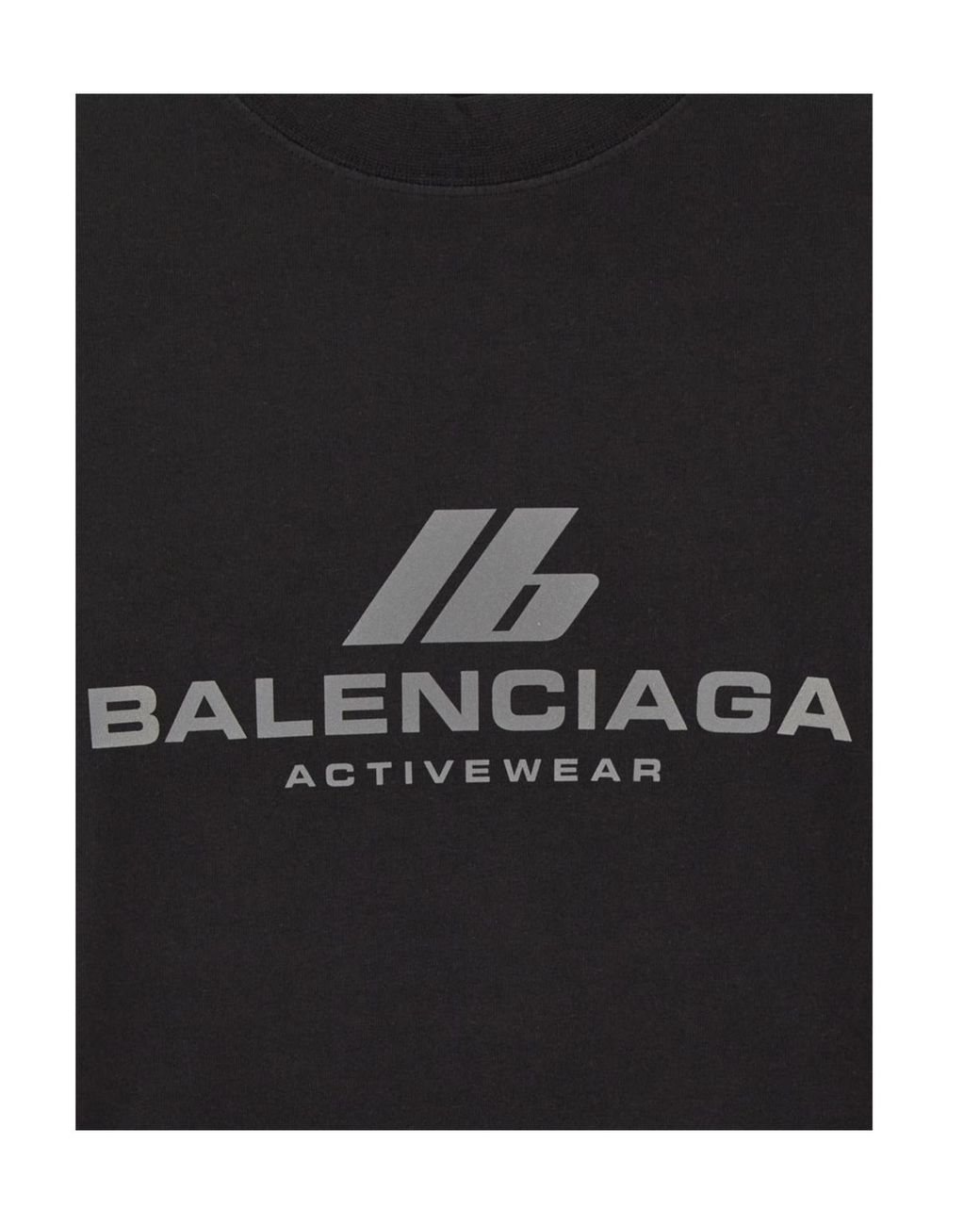 Balenciaga Black Activewear Fitted T-Shirt