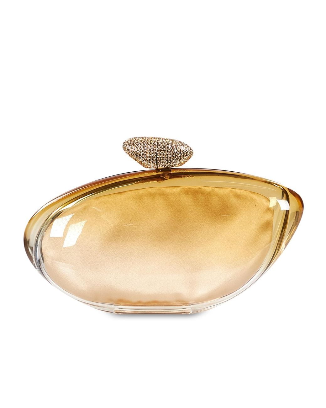Benedetta Bruzziches Metallic Armonia Crystal-Embellished Clutch Bag