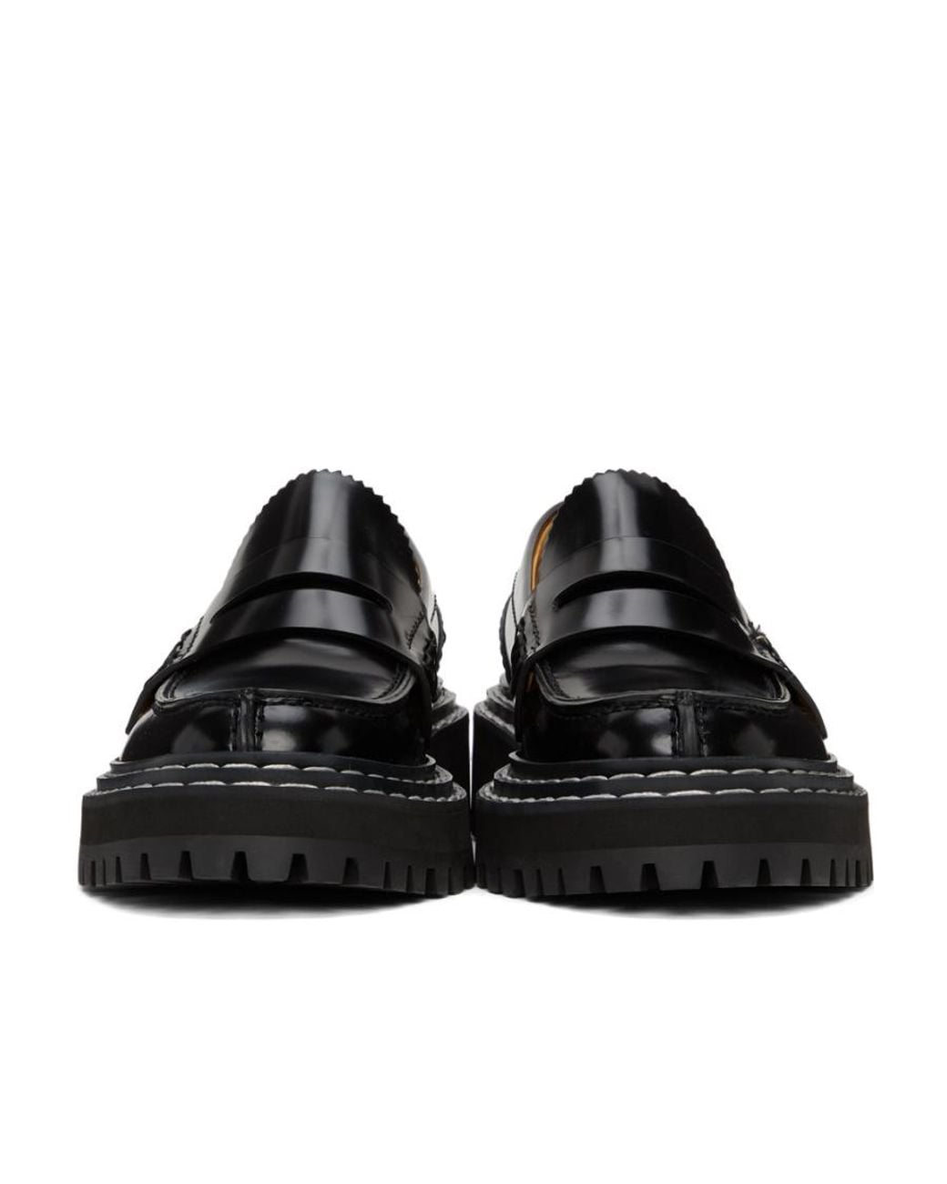 Proenza Schouler Black Round-Headed Loafers