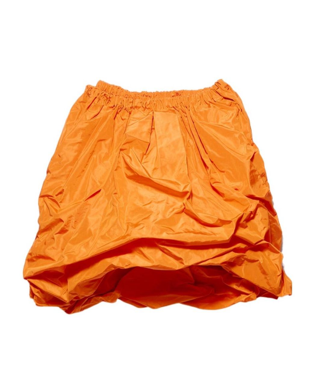 Prada Orange Technical Taffeta Skirt