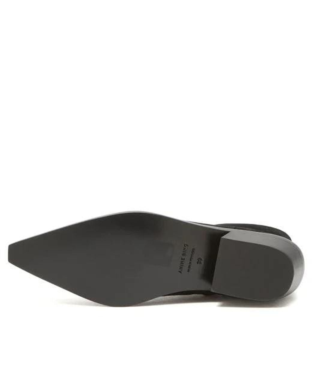 Anine Bing Black 45Mm Pointed-Toe Boots