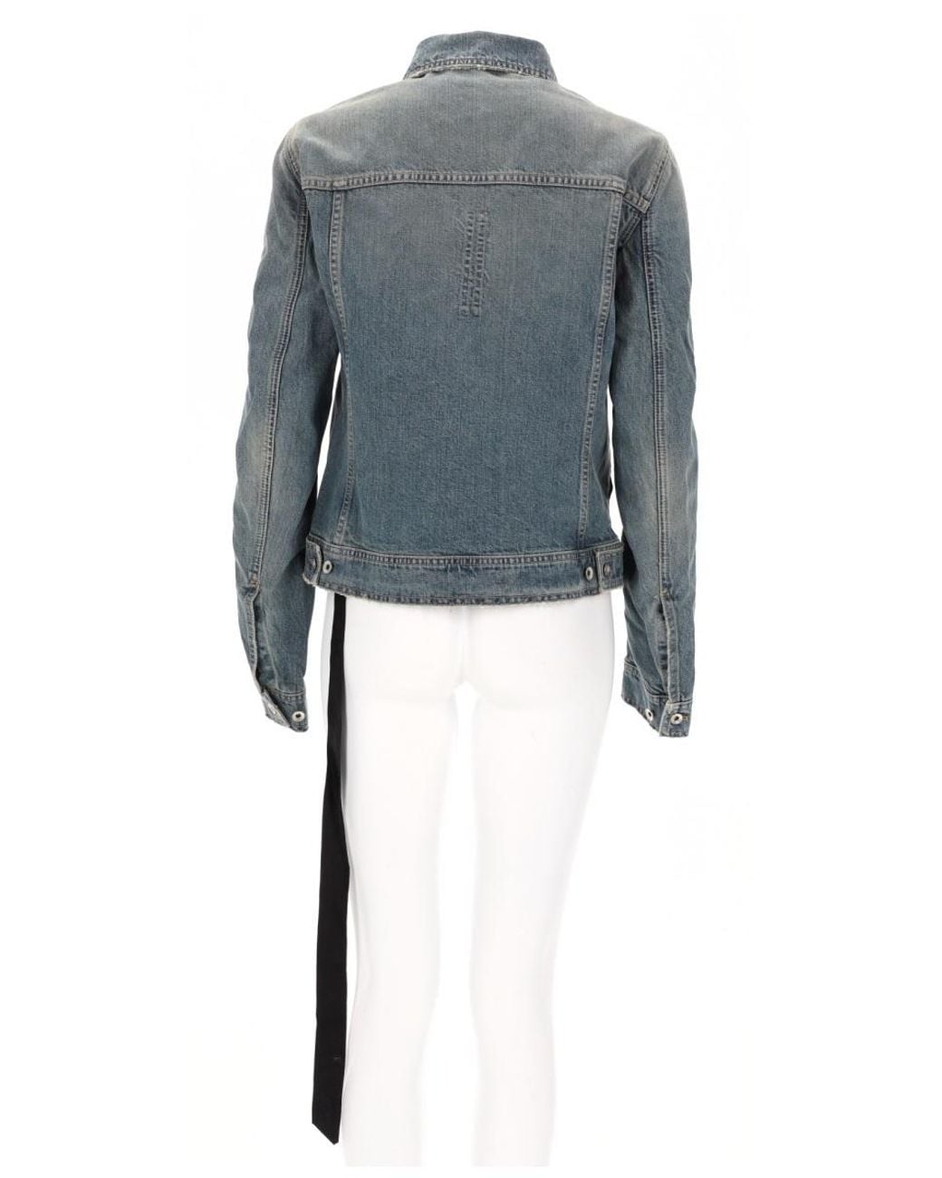 Rick Owens Blue Distressed Jacket