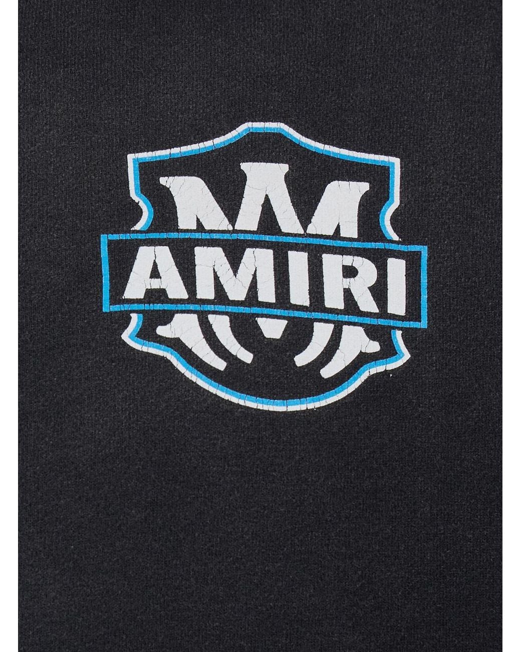 Amiri Blue Ma Flames Zip Hoodie for men