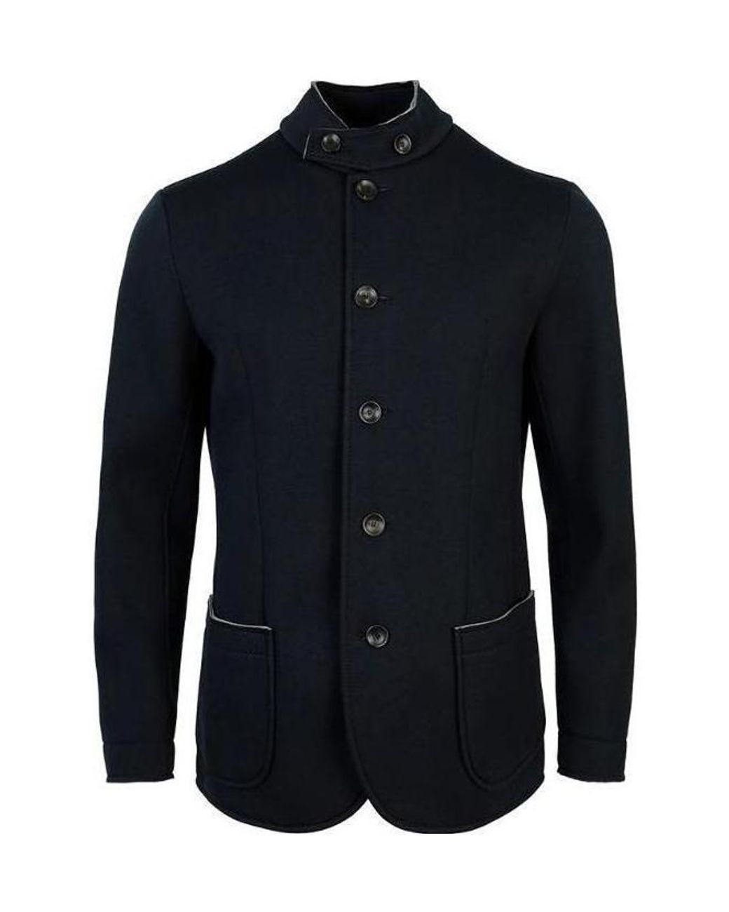 Armani Collezioni Blue Long-Sleeved Casual Jacket for men