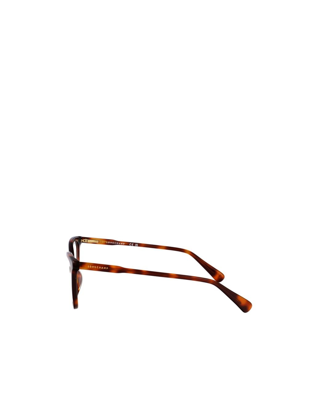Longchamp White Tortoiseshell Cat-Eye-Frame Glasses