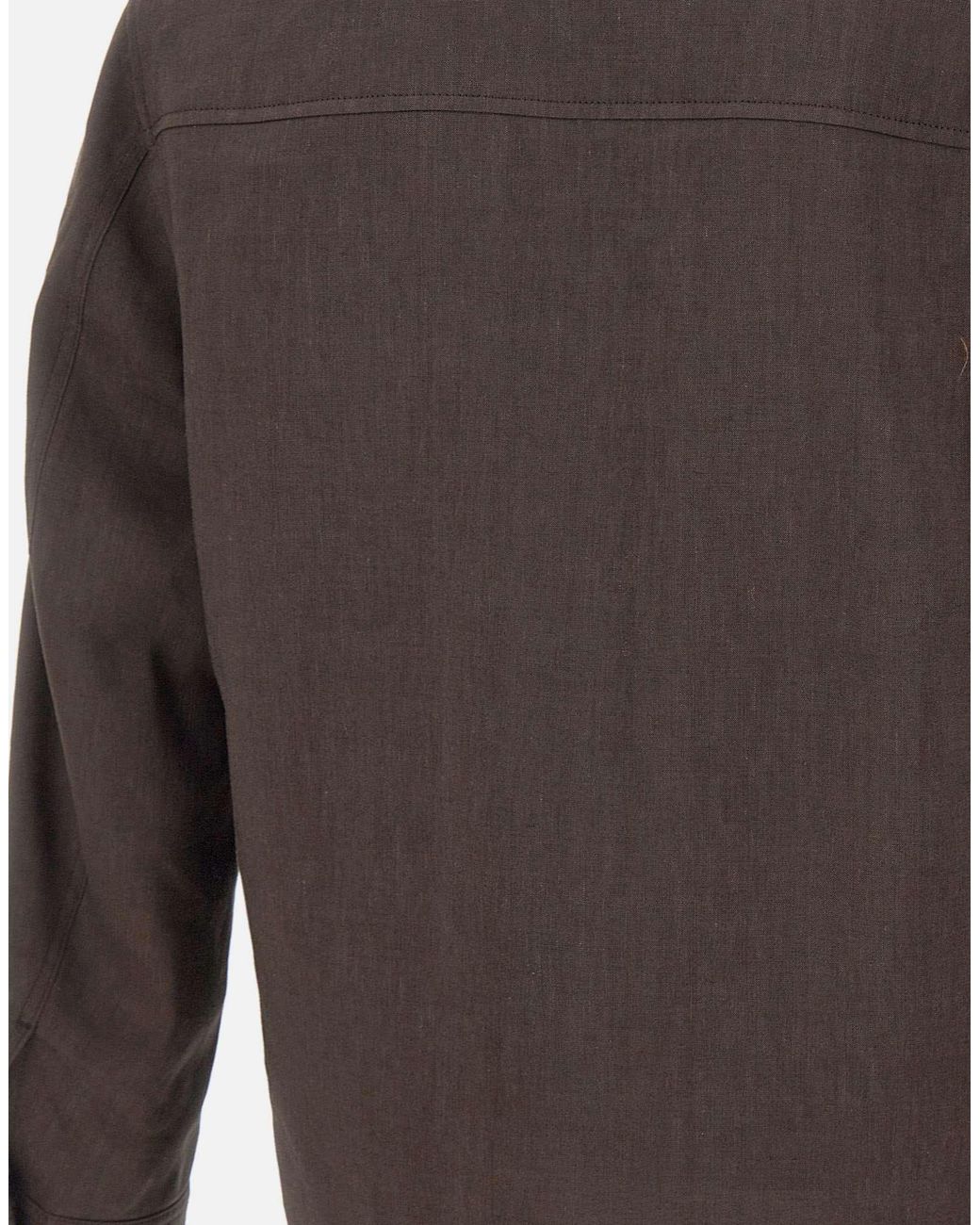 Boss Brown Boss Button-Up Relaxed-Fit Overshirt for men