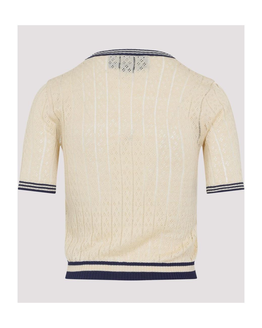Valentino White Logo Embroidered Crewneck Cardigan