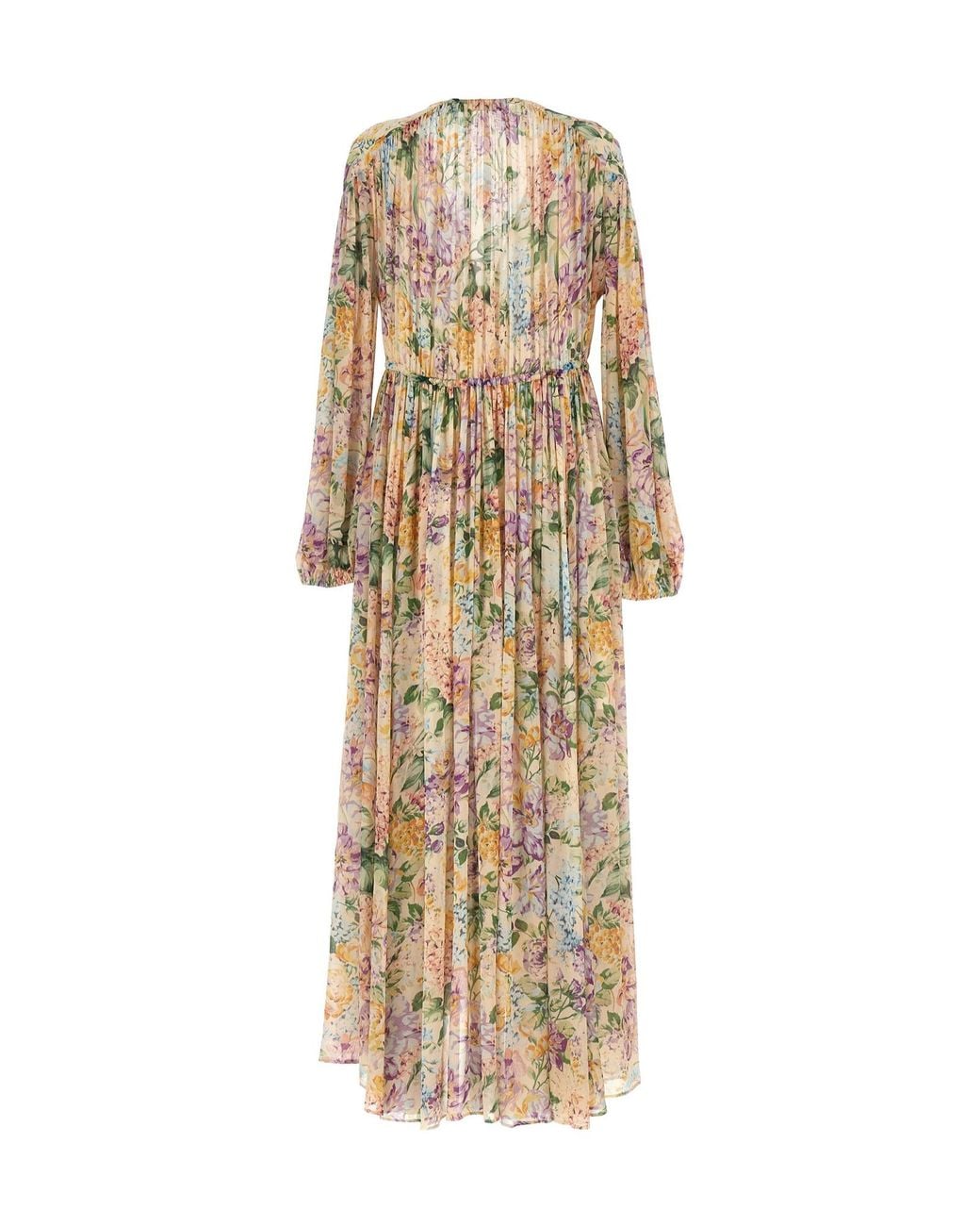 Zimmermann Natural Halliday Gathered Maxi Dress