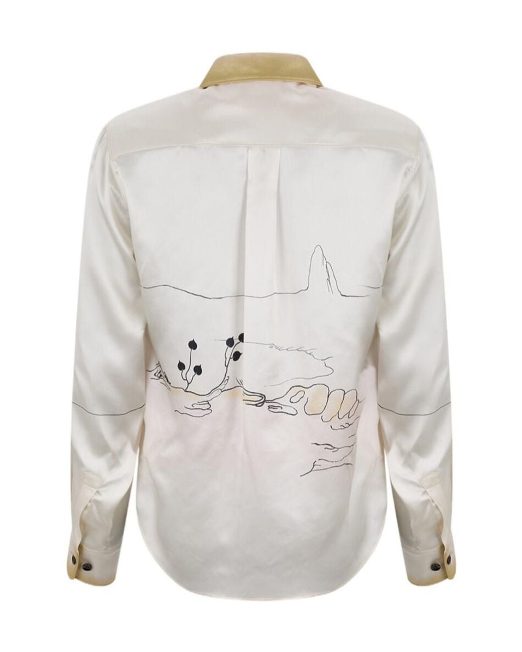 Lemaire White Printed Panel Shirt