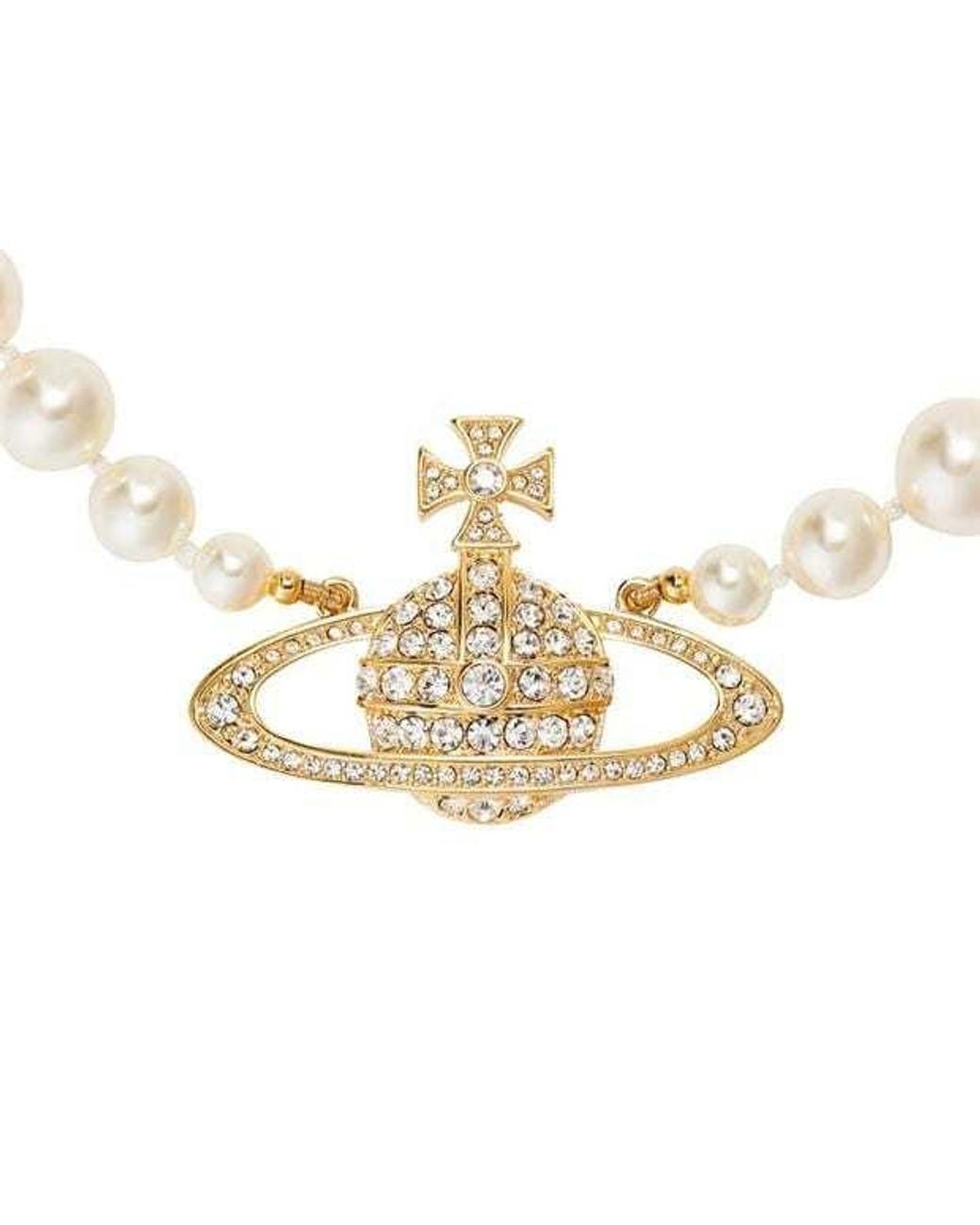 Vivienne Westwood Metallic Relief Choker Necklace