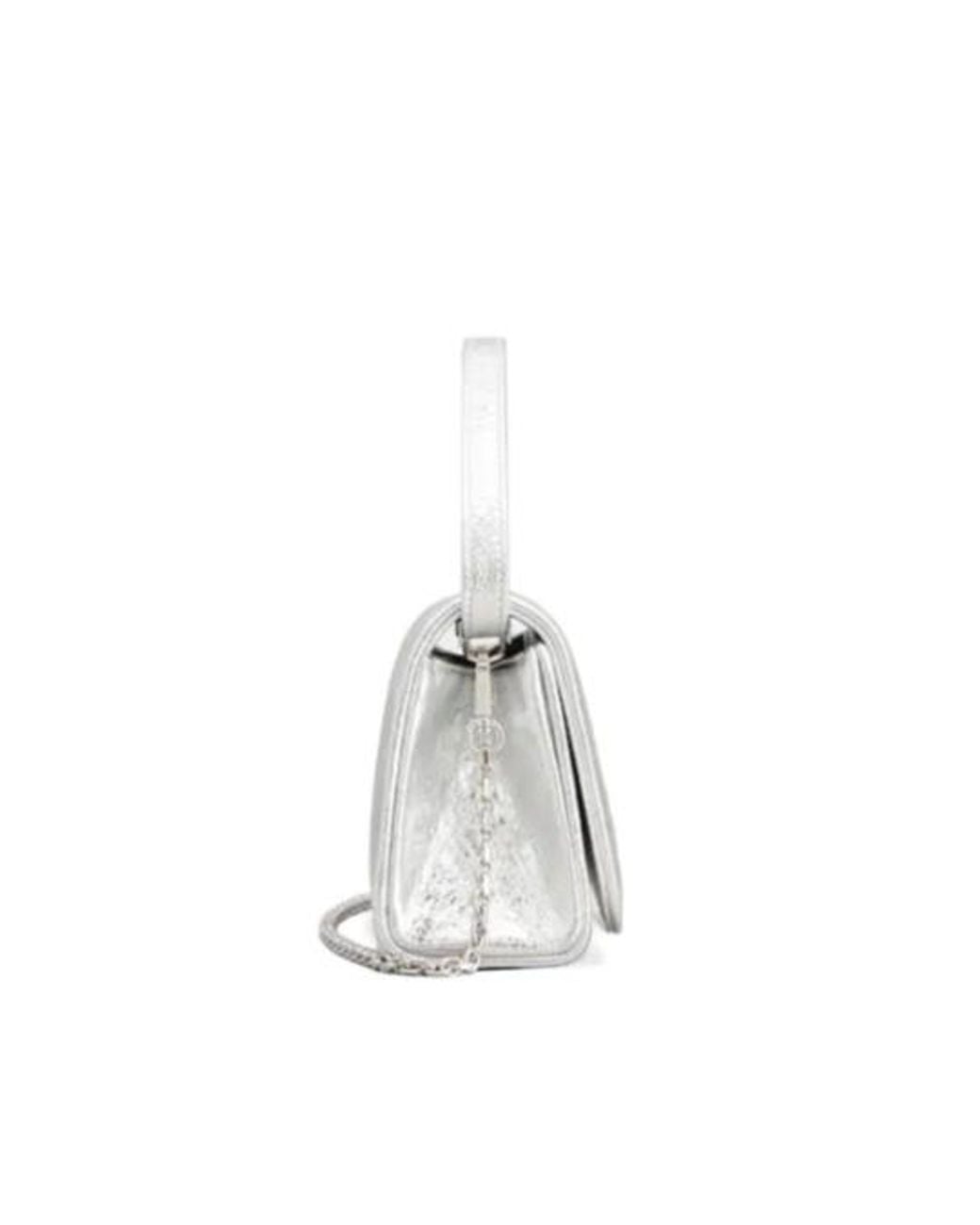 Roger Vivier White Pilgrim Embellished Micro Tote Bag