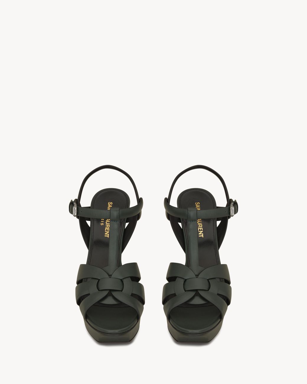 Saint Laurent Black Tribute Platform Sandals