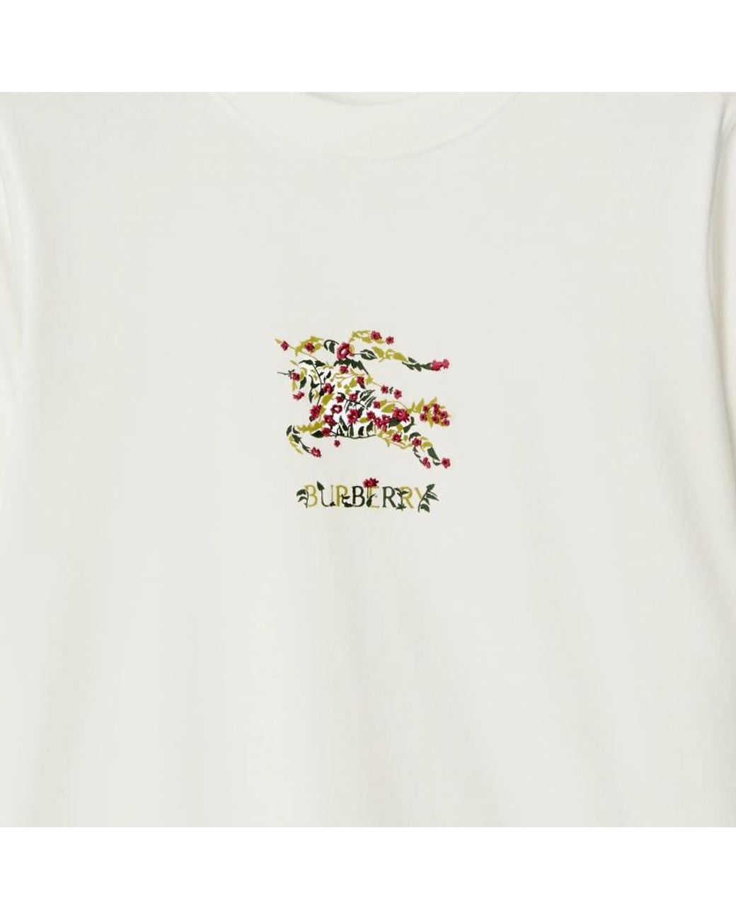 Burberry White T-Shirt With Print