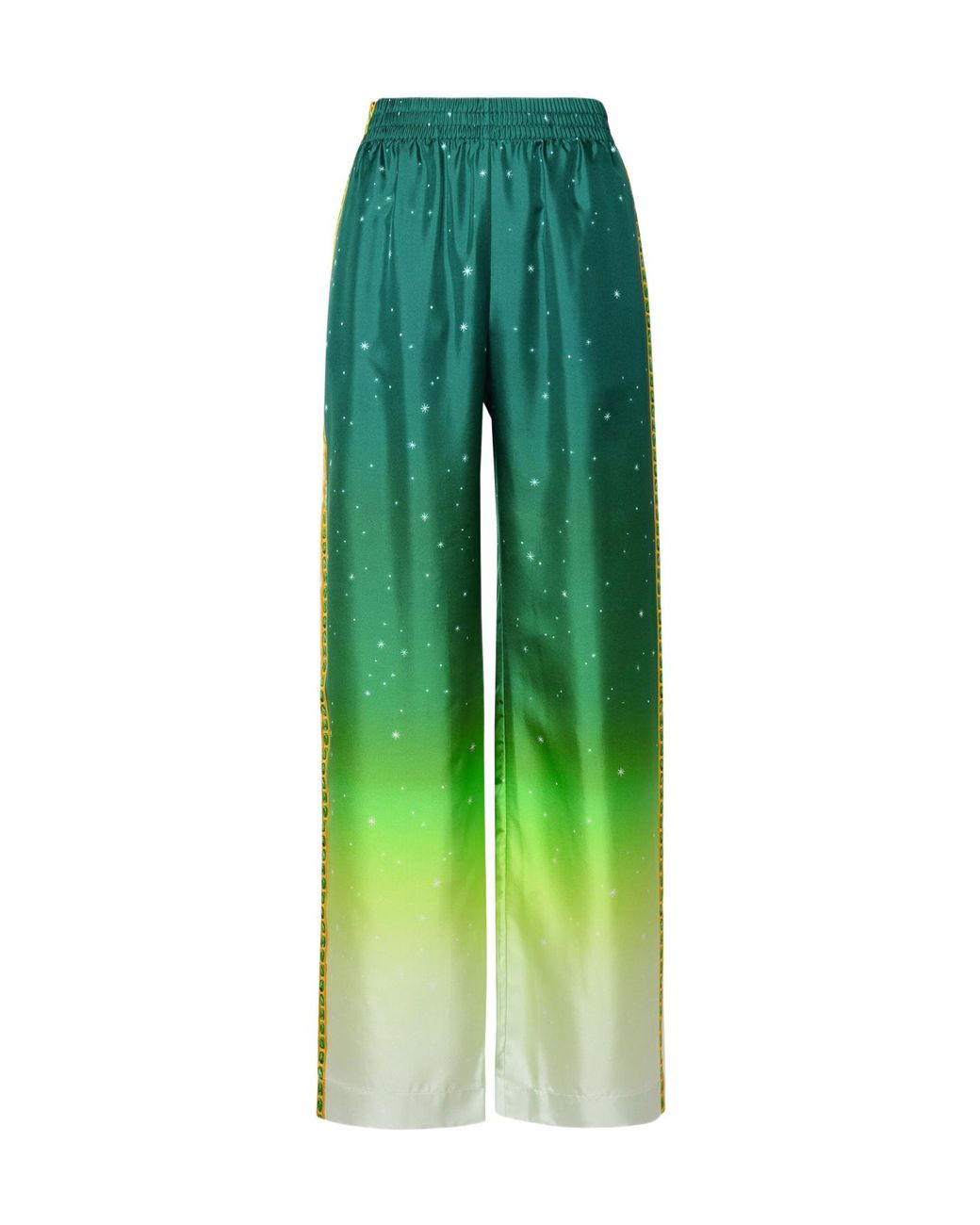 Casablanca Green Joyaux D'Afrique Wide Leg Trousers
