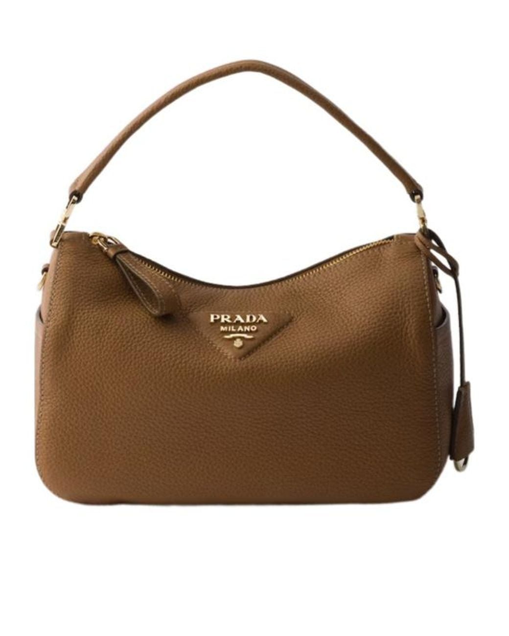 Prada Brown Sacca Small Shoulder Bag