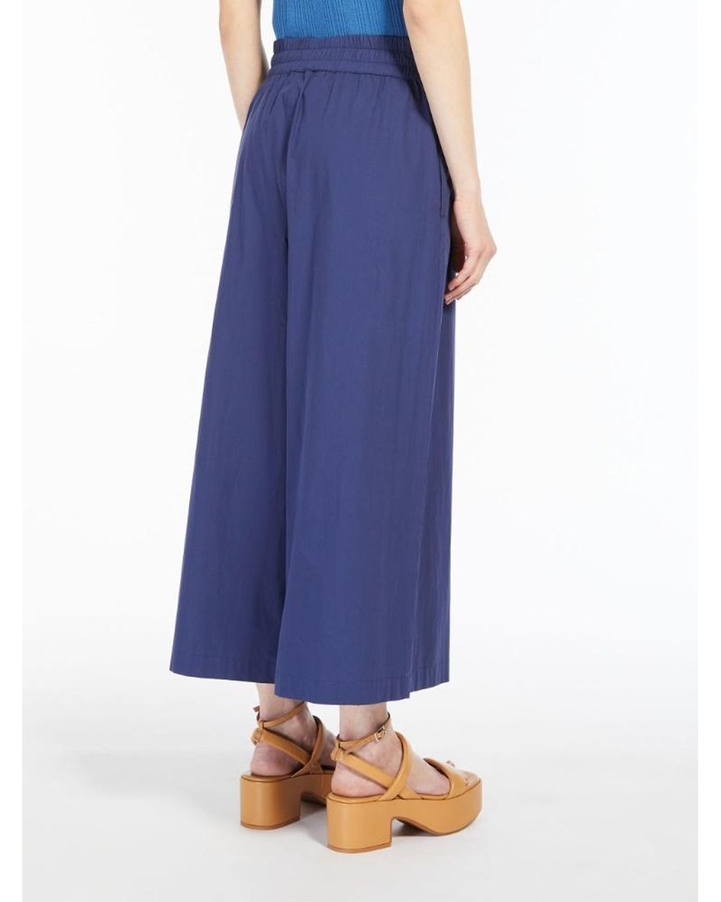 Weekend by Maxmara Blue Wide-Legged Casual Pants