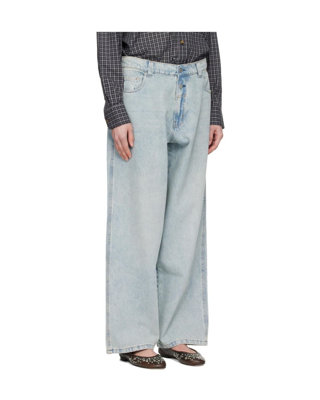 GIMAGUAS Blue Baggy High-Rise Jeans