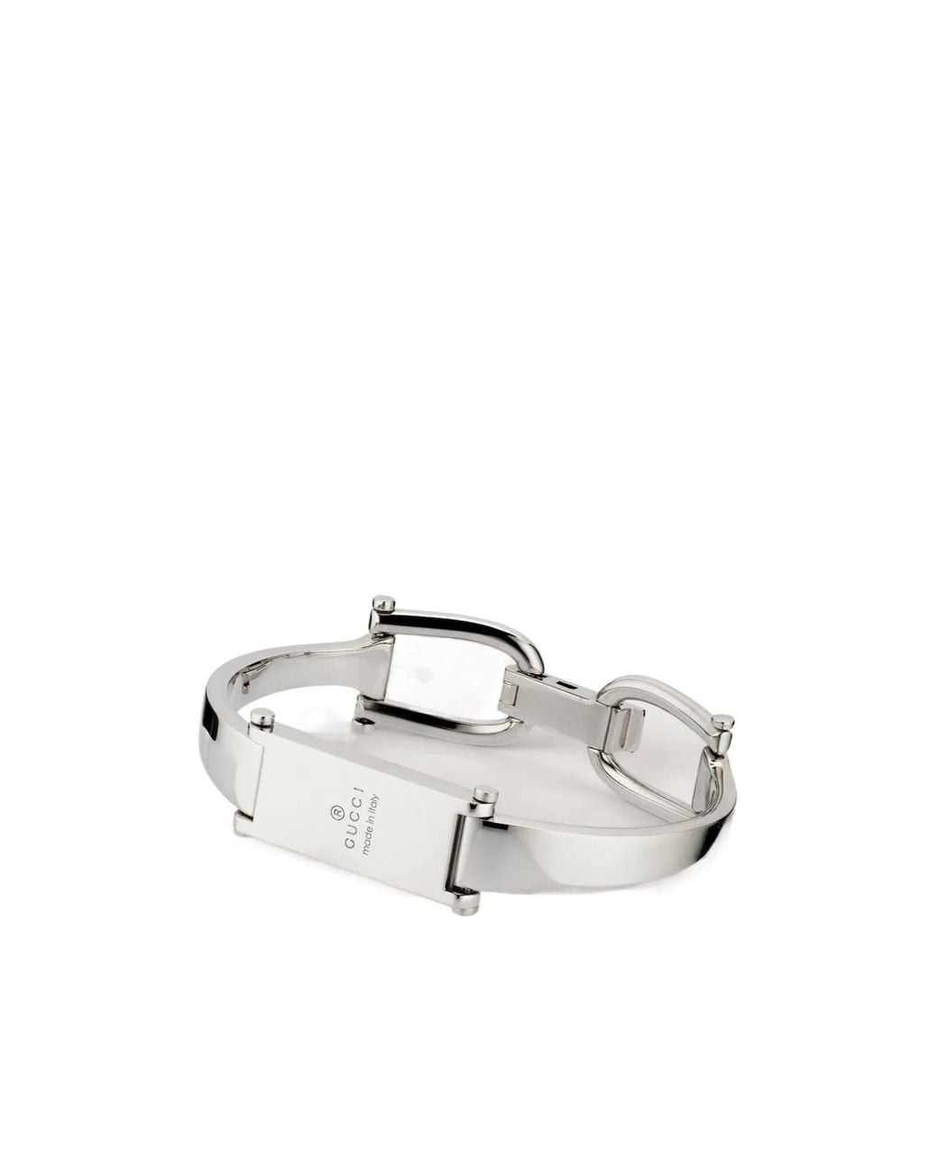 Gucci Metallic Stirrup Motif Bangle Bracelet for men