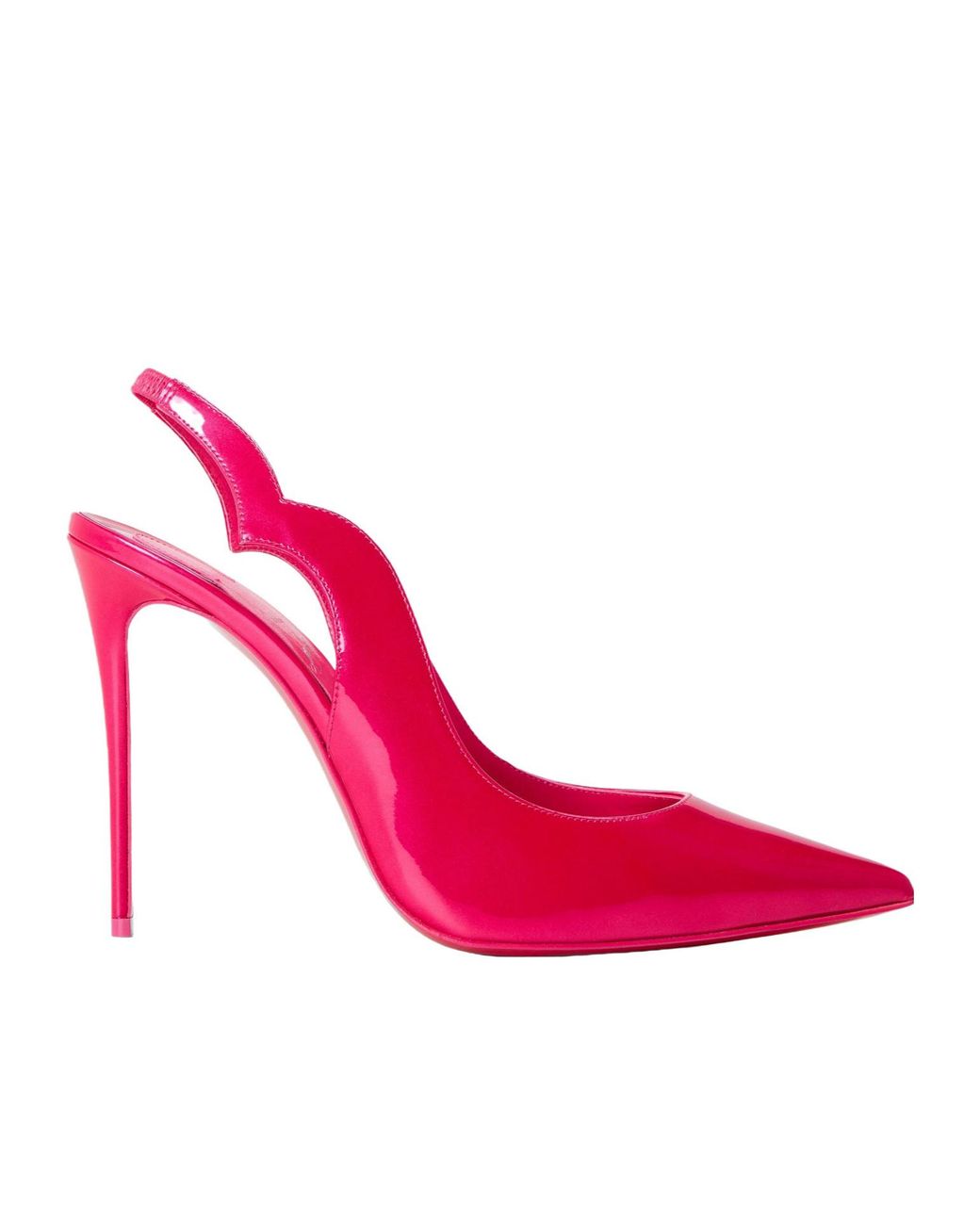 Christian Louboutin Pink Lacquered Sole Slingbacks