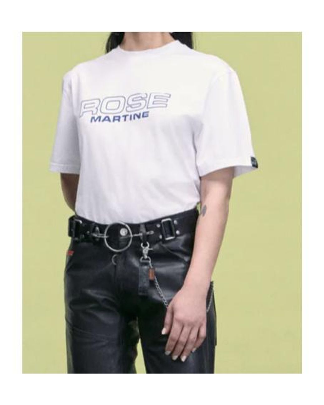 Martine Rose White Logo Printed Crewneck T-Shirt for men