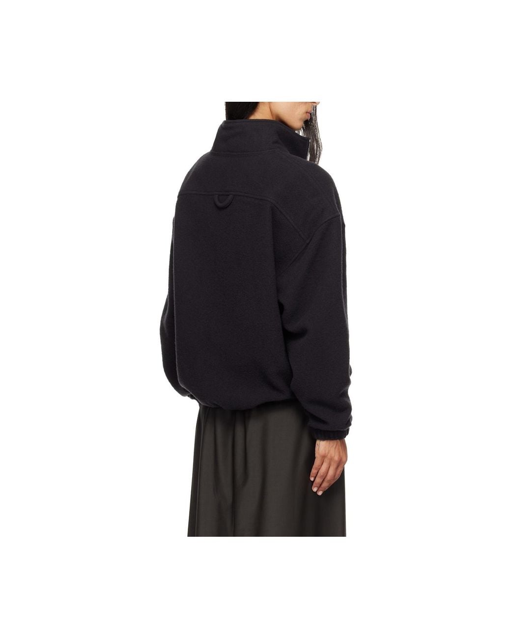 Rier Black Fleece Sweatshirt